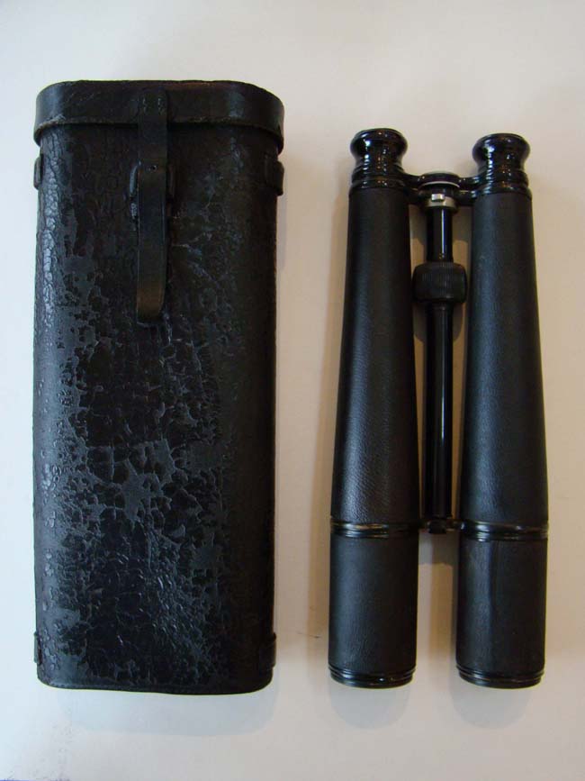 A fine pair of 19th century French made "double binoculars" with their original case circa 1860-1870